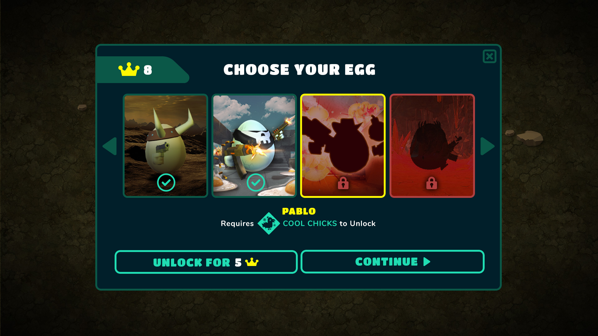 Bad Egg character selection