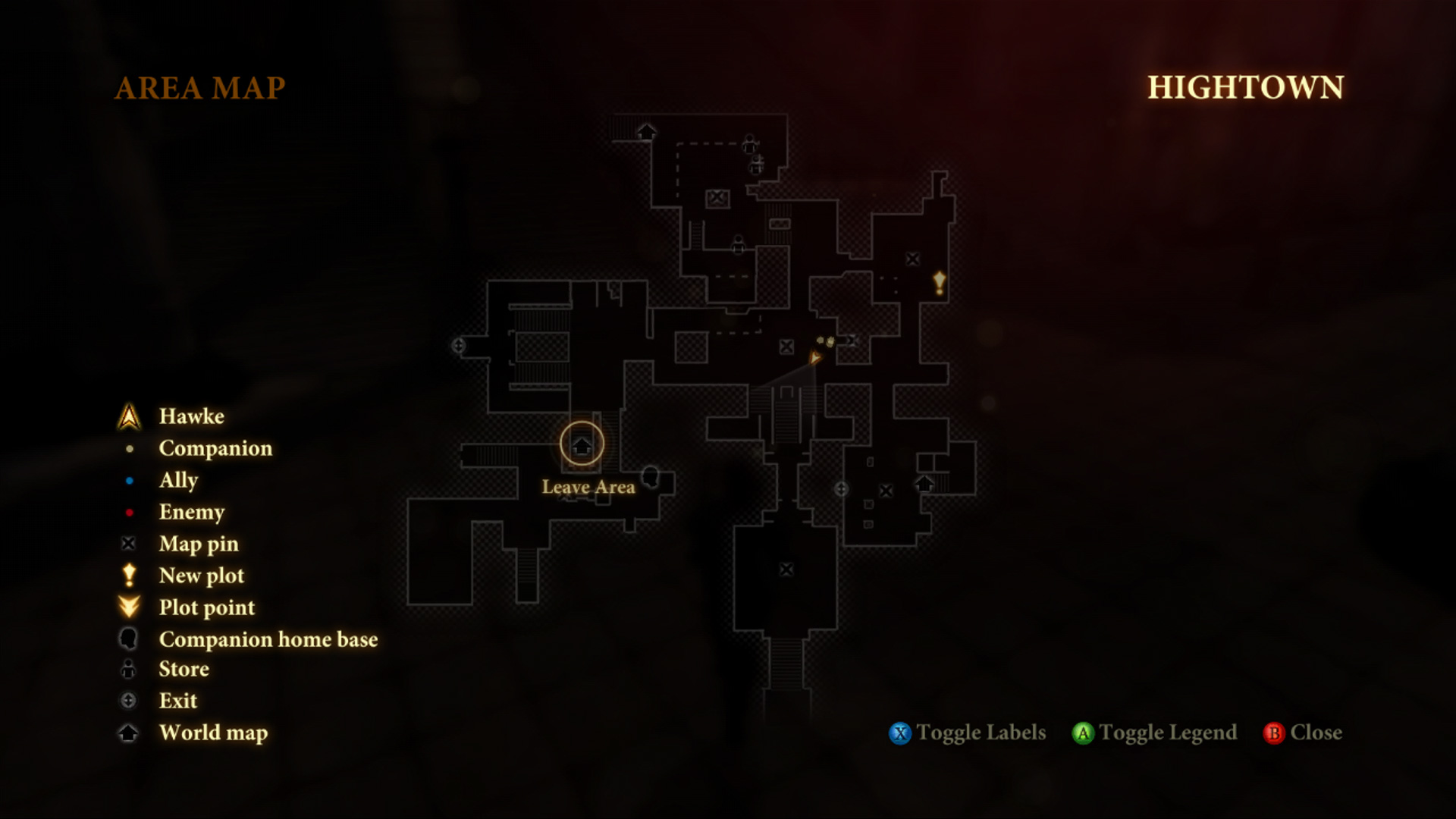 Dragon Age II Hightown area map