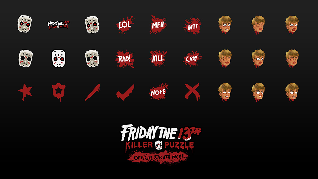 Friday the 13th: Killer Puzzle sticker artwork