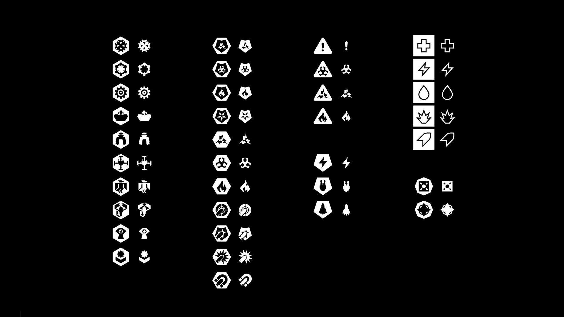 Nuke Zone interface iconography