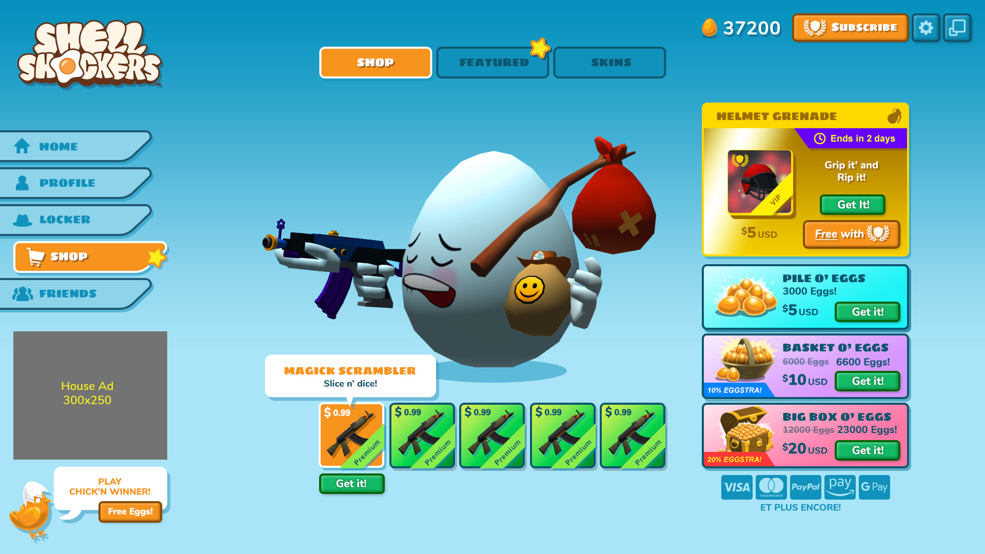 Shell Shockers shop