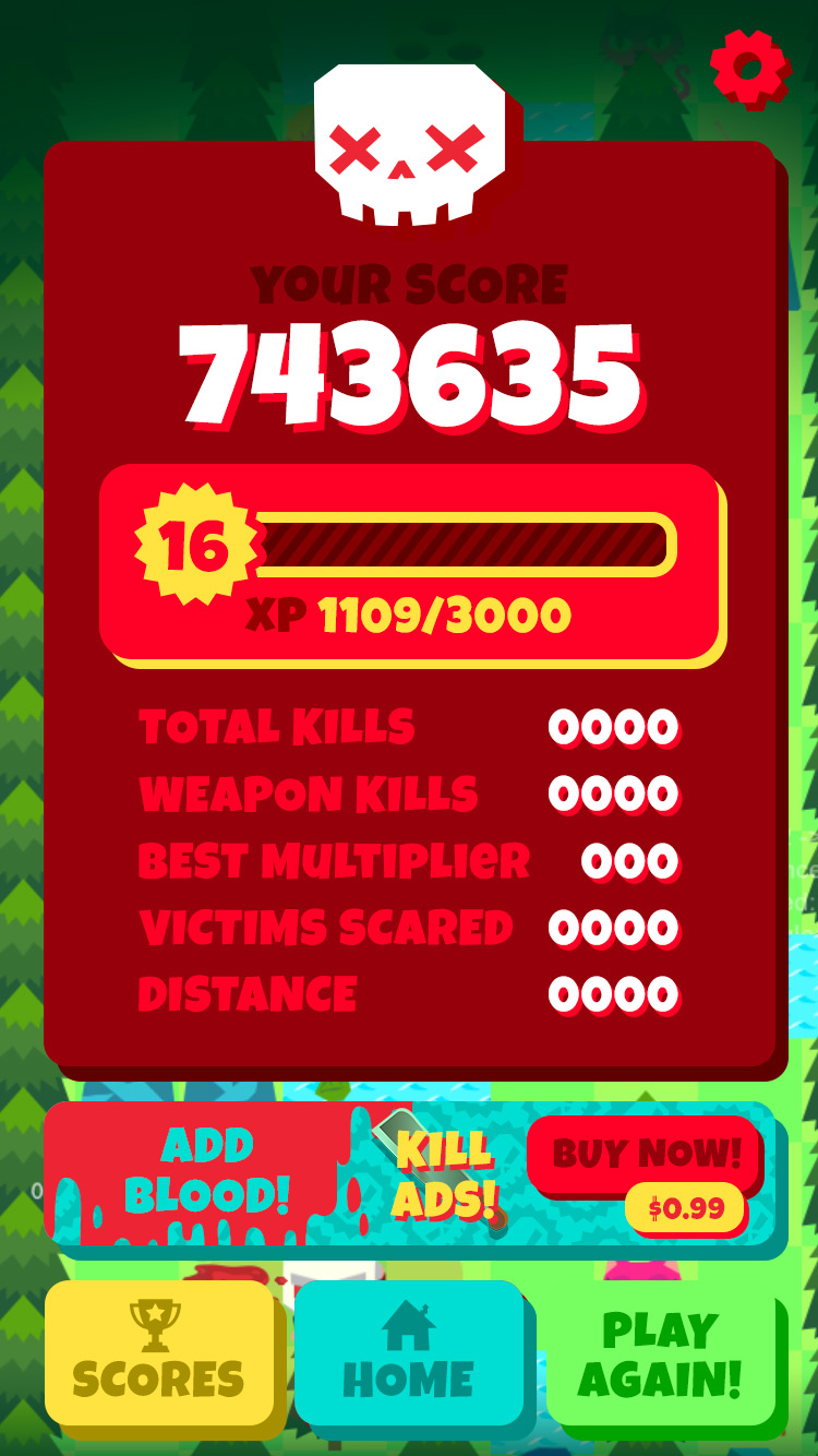 Slashy Camp end-of-match screen